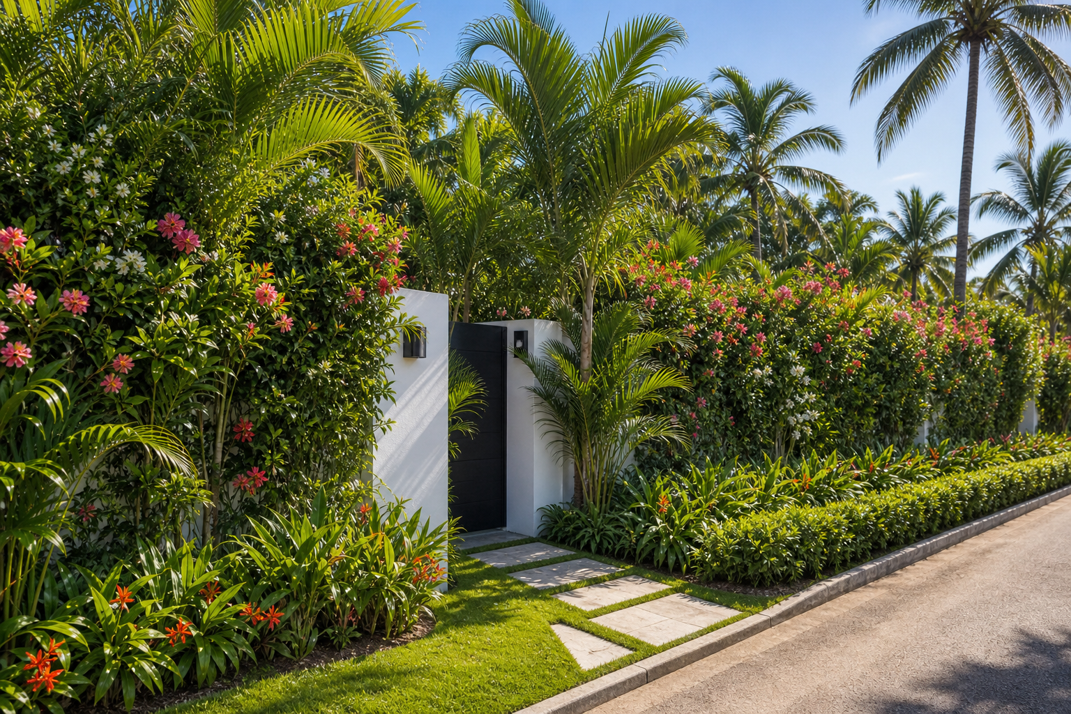 Clôture végétale tropicale