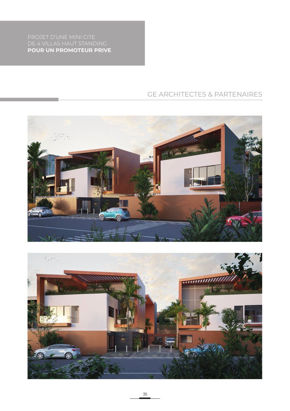 Mini-cité de 4 villas haut standing