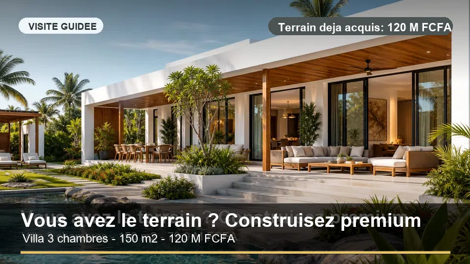 Visite guidée animée de Construisez votre villa premium 3 chambres - 150 m²